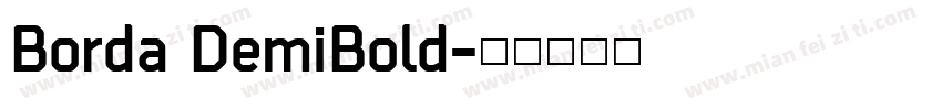 Borda DemiBold字体转换